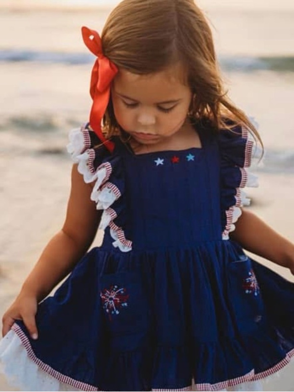 Love & Grow Lady Liberty pinafore set size 4T